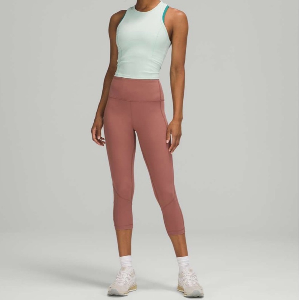 Lululemon Pace Rival High Rise Crop 22” Spiced Chai